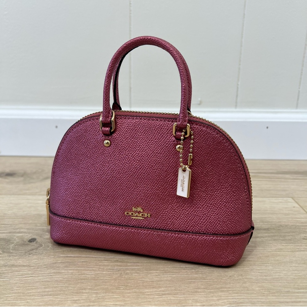 Coach Mini Bag in Iridescent Berry Pink